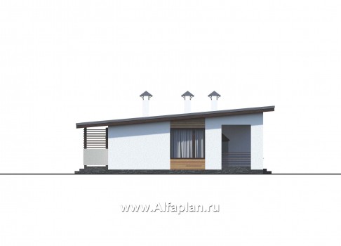Проекты домов Альфаплан - «Зита» - загородный дом для отдыха - превью фасада №2