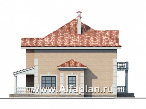 Проекты домов Альфаплан - «Апраксин» -  дом с аристократическим характером - превью фасада №3