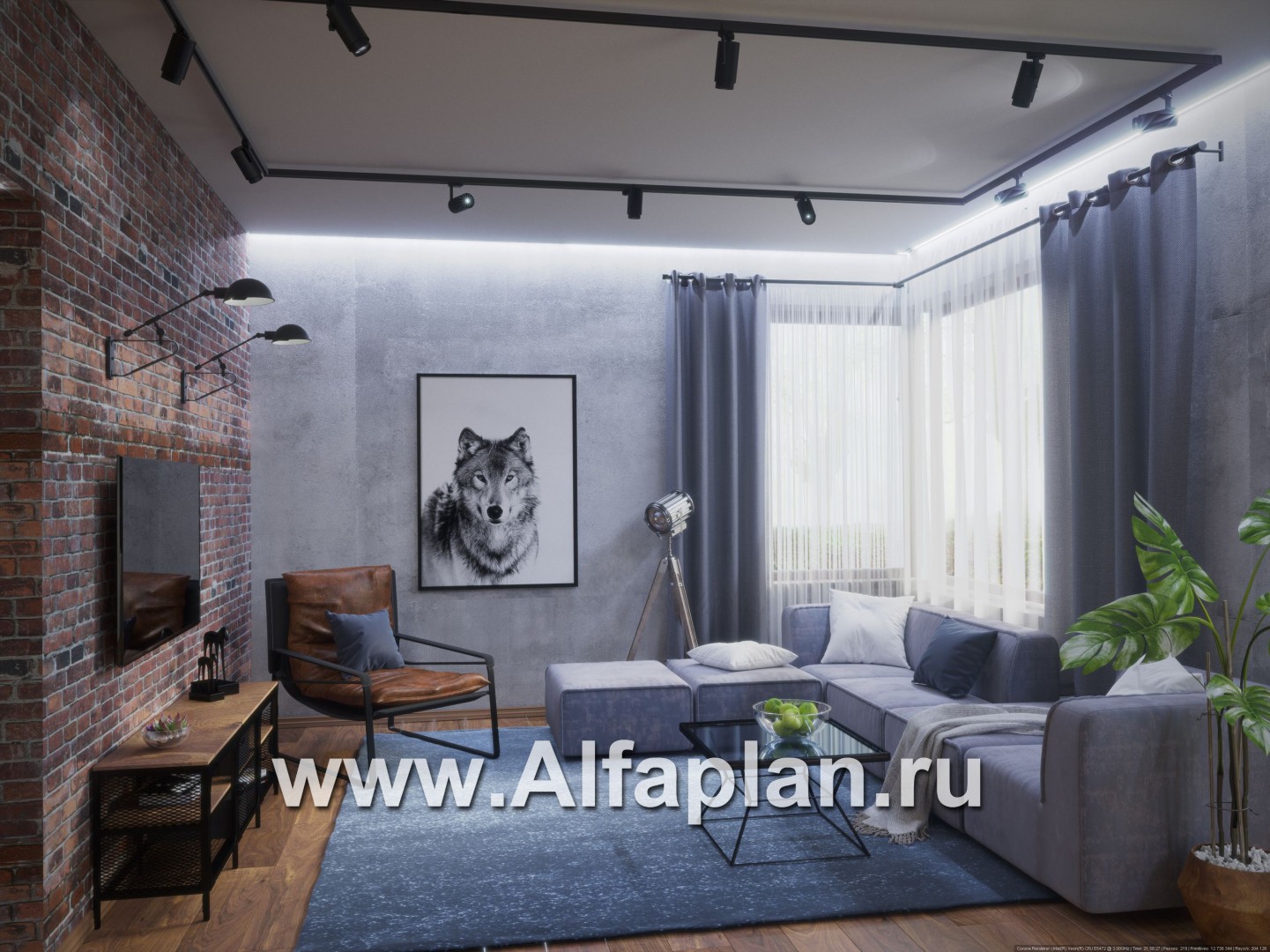 Проект трехэтажного дома, с гаражом на 2 авто и с сауной в цоколе на уровне земли, в современном стиле - дизайн дома №2