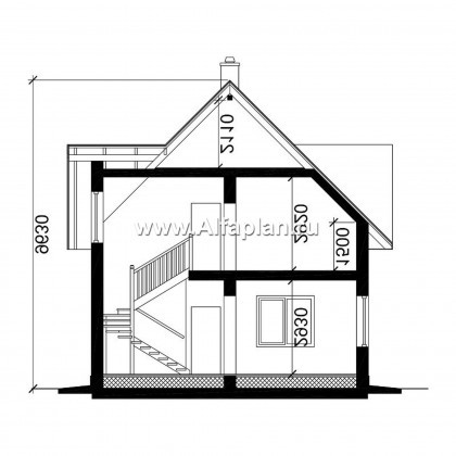 Проекты домов Альфаплан - Проект небольшого дома для загородной жизни - превью плана проекта №3