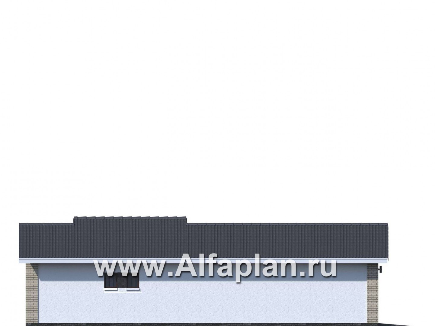 Проект гаража на 2 авто, или эллинг для катера - фасад дома