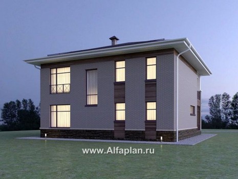 Проекты домов Альфаплан - "Римские каникулы" - проект дома с двусветной гостиной - превью дополнительного изображения №3