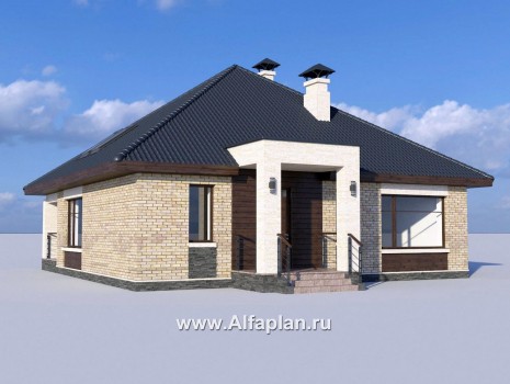 «Перспектива» - проект дома с мансардой, с террасой, с мансардными окнами - превью дополнительного изображения №1