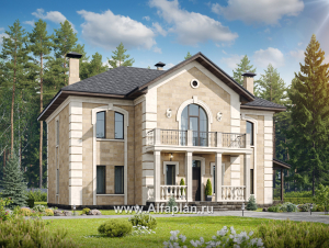 «Тиволи» - проект двухэтажного дома, в классическом стиле, с террасой