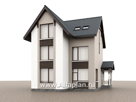 «Темная долина» - проект двухэтажного дома, с мансардой - превью дополнительного изображения №2