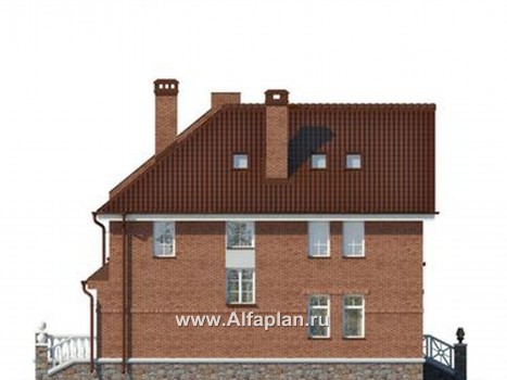 Проекты домов Альфаплан - Коттедж в английском стиле - превью фасада №3