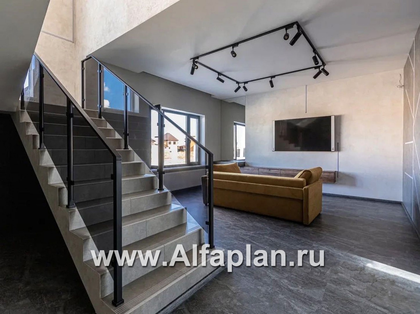 Проекты домов Альфаплан - «Дипломат Плюс» - дом с бильярдной и гаражом на два автомобиля - дополнительное изображение №5