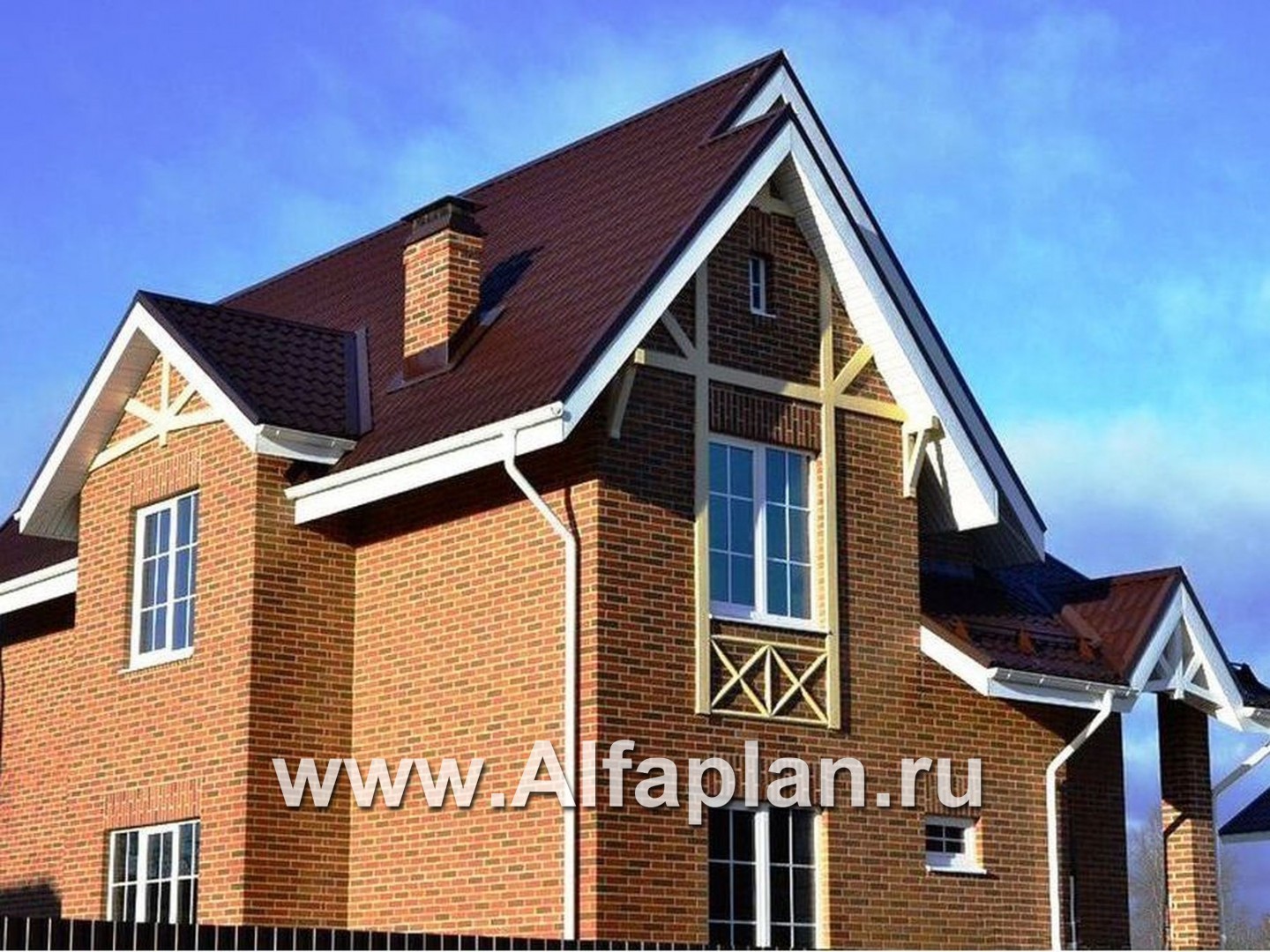 Проекты домов Альфаплан - «Вива Бе» - рациональный дом с навесом для машины - дополнительное изображение №2