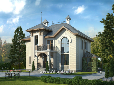 Проекты домов Альфаплан - «Разумовский» - элегантный загородный дом - превью дополнительного изображения №1