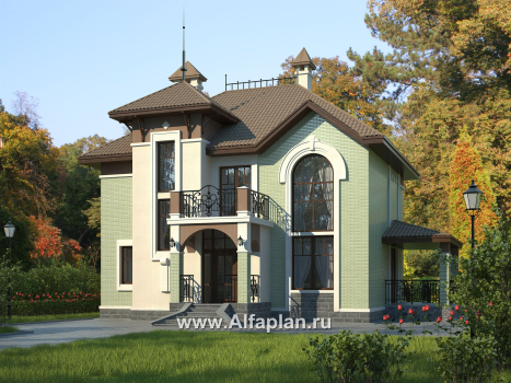 Проекты домов Альфаплан - «Разумовский» - элегантный загородный дом - превью дополнительного изображения №2