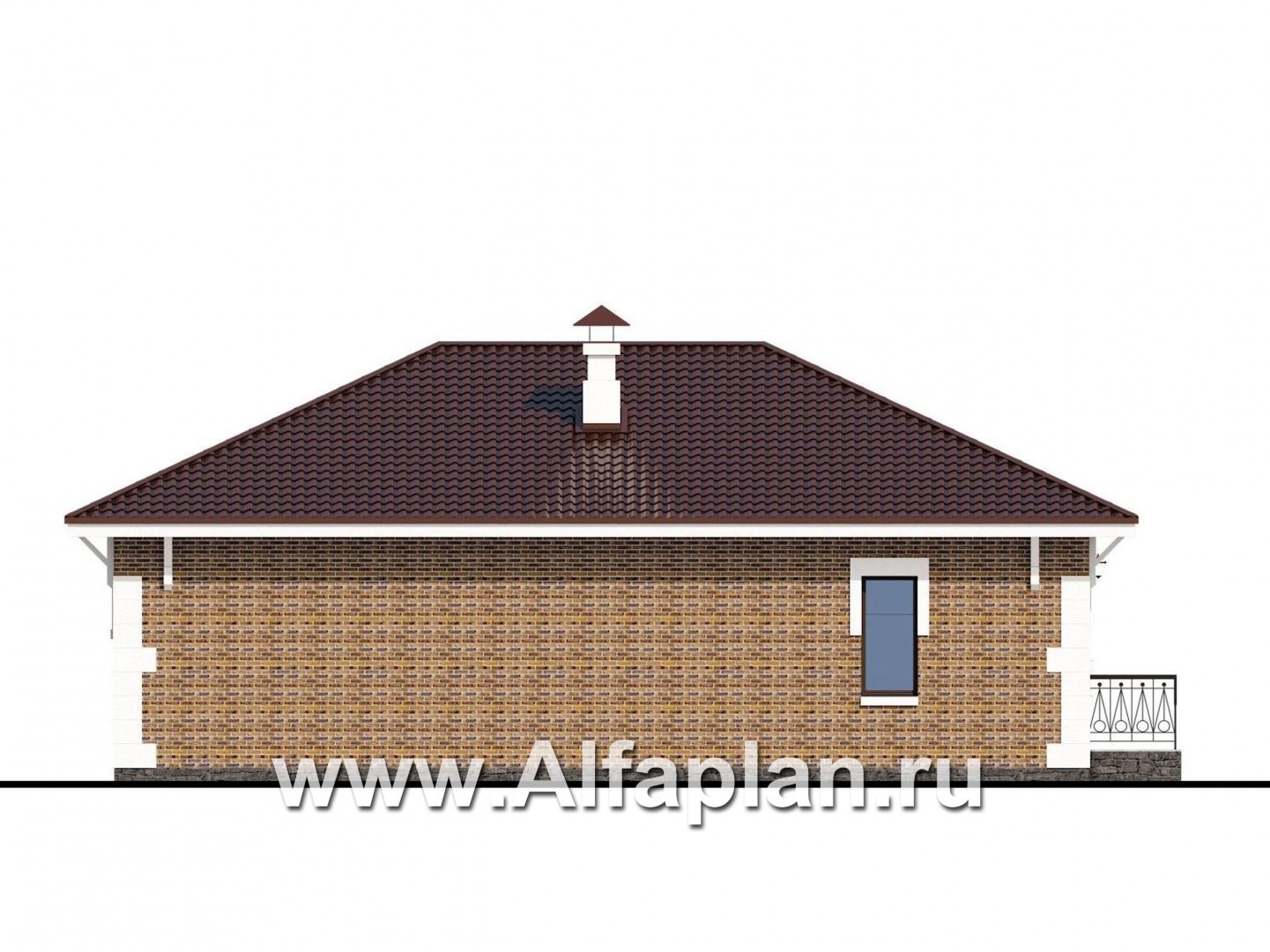 Проекты домов Альфаплан - Дом для отдыха (SPA-комплекс) с бассейном - изображение фасада №4