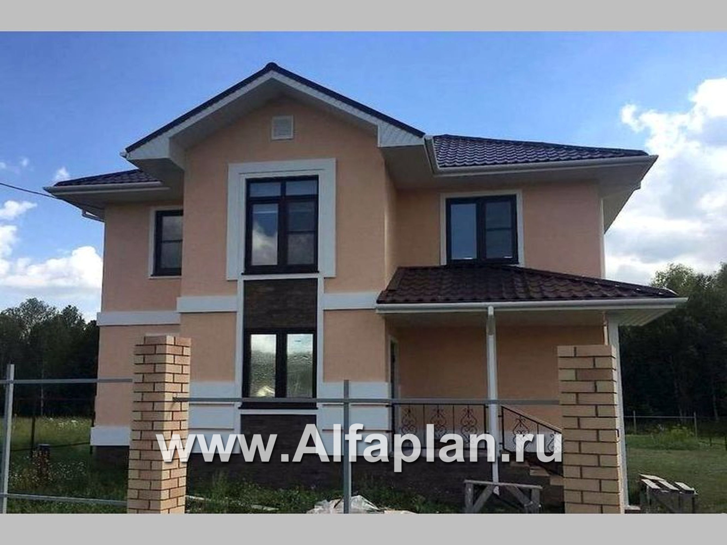 Проекты домов Альфаплан - «Невский стиль» - удобный и красивый двухэтажный дом - дополнительное изображение №3