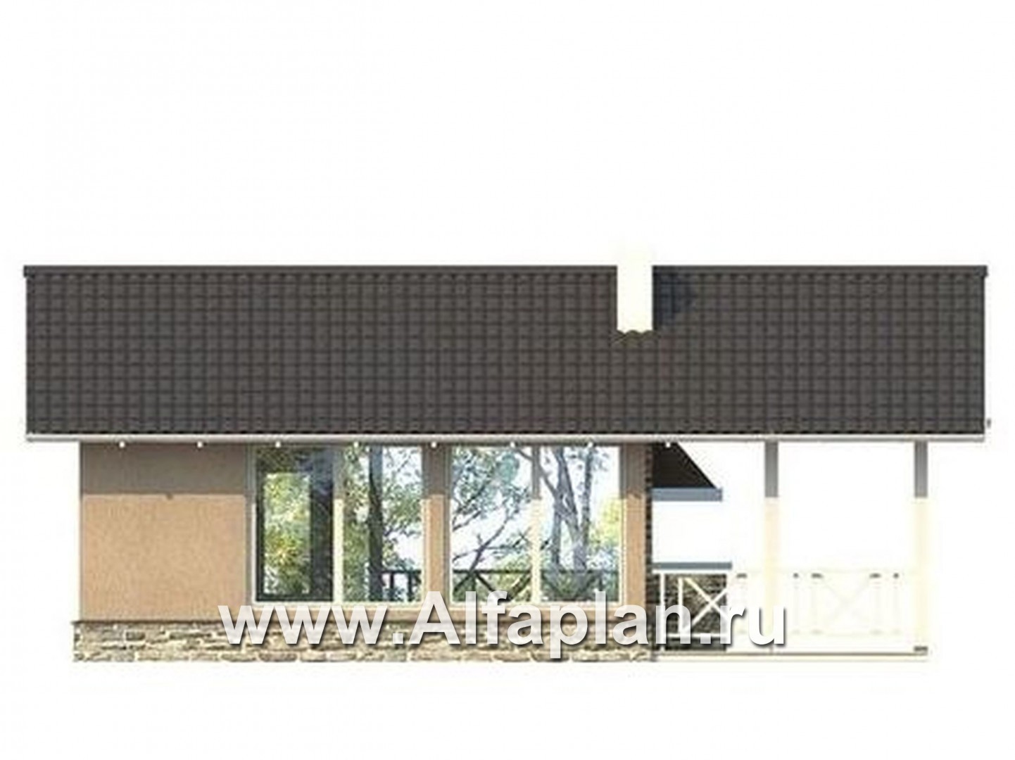 Проекты домов Альфаплан - Садовая беседка - изображение фасада №3