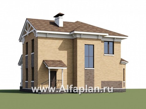 Проекты домов Альфаплан - «Классический»- двухэтажный особняк с эркером - превью дополнительного изображения №1