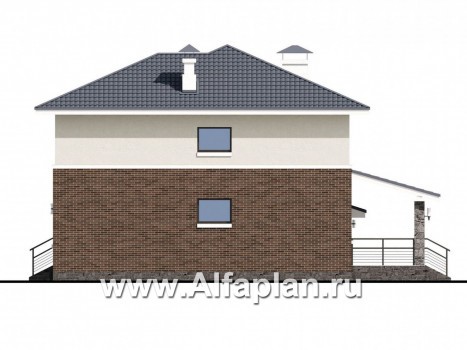 Проекты домов Альфаплан - «Вламинк» - очень удобный современный дом с гаражом - превью фасада №2