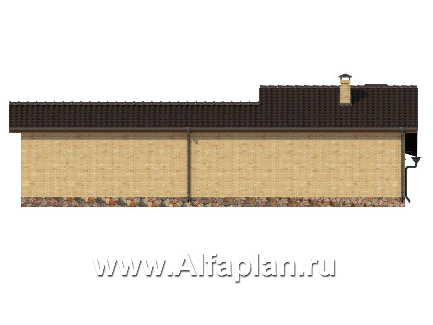 Проекты домов Альфаплан - Небольшой комфортный бассейн - изображение фасада №2