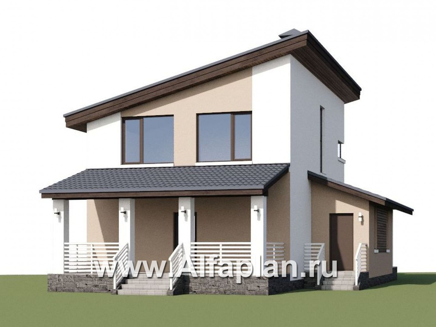 Проекты домов Альфаплан - «Западный бриз» - рациональный дом с удобным планом - дополнительное изображение №1